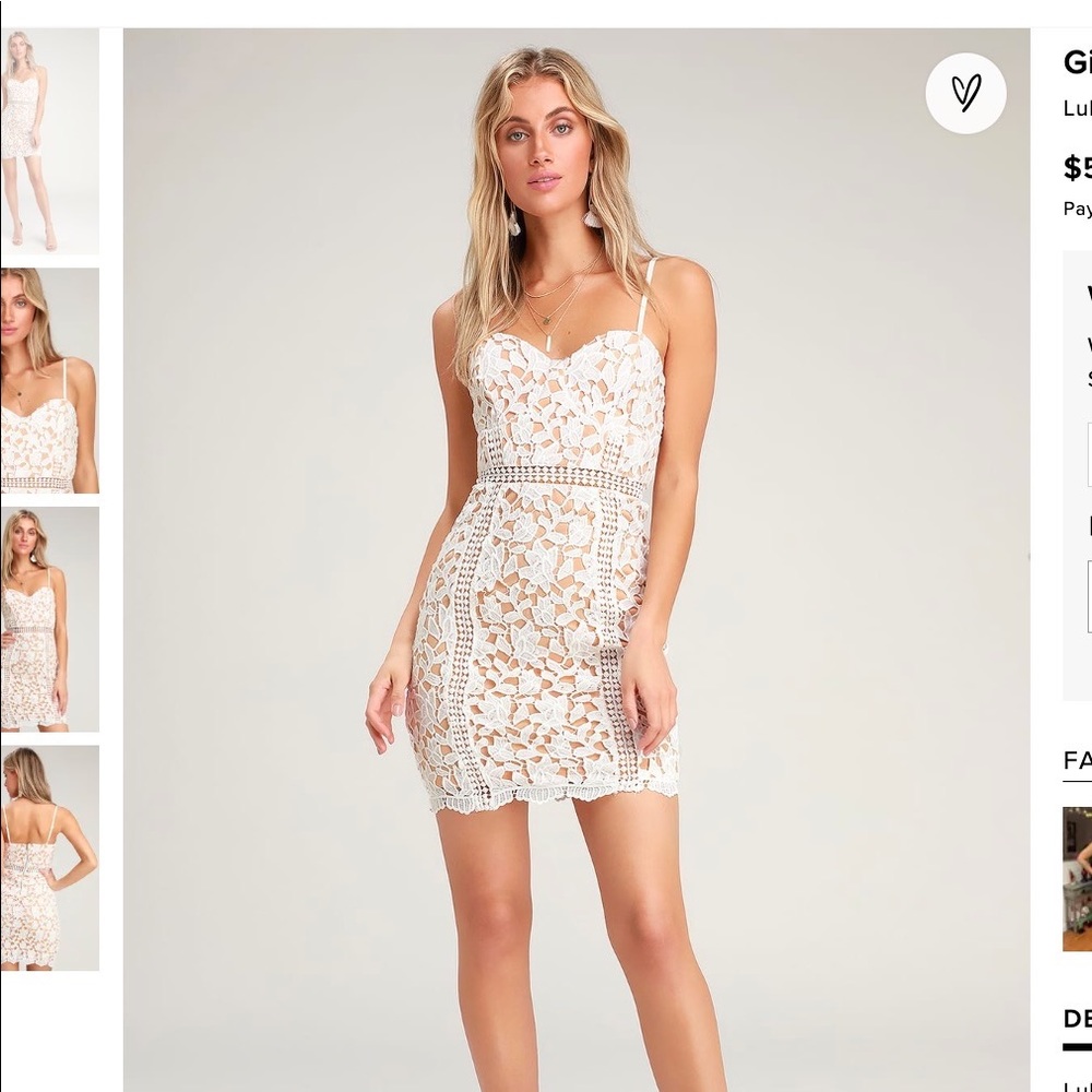 LULUS WHITE LACE DRESS 🤍